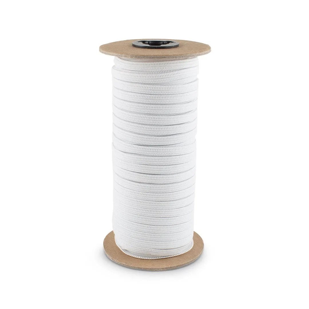 1/2" White Knitted Elastic Band - Case of 30 Rolls - 4,320 Yards