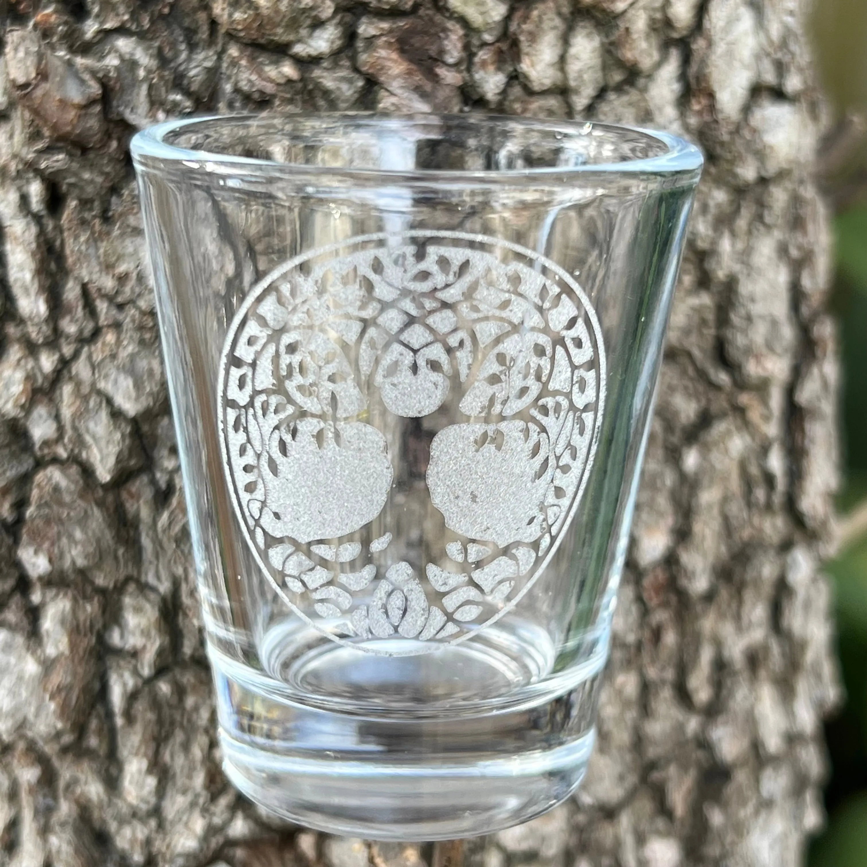 2oz Celtic Tree of Life Shotglass LASER