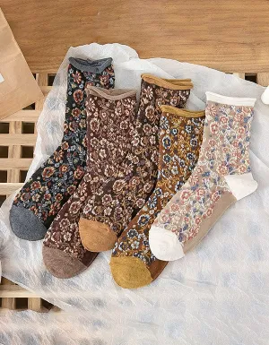 3 Pairs Autumn Winter Med Tube Cotton Socks