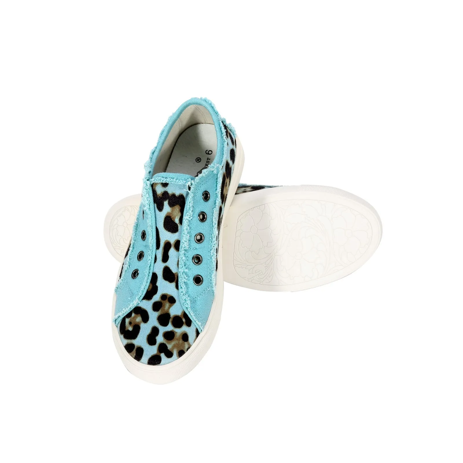 900-S002 Montana West Leopard Hair-On Canvas Shoes - By Case (12 Paris/Case)