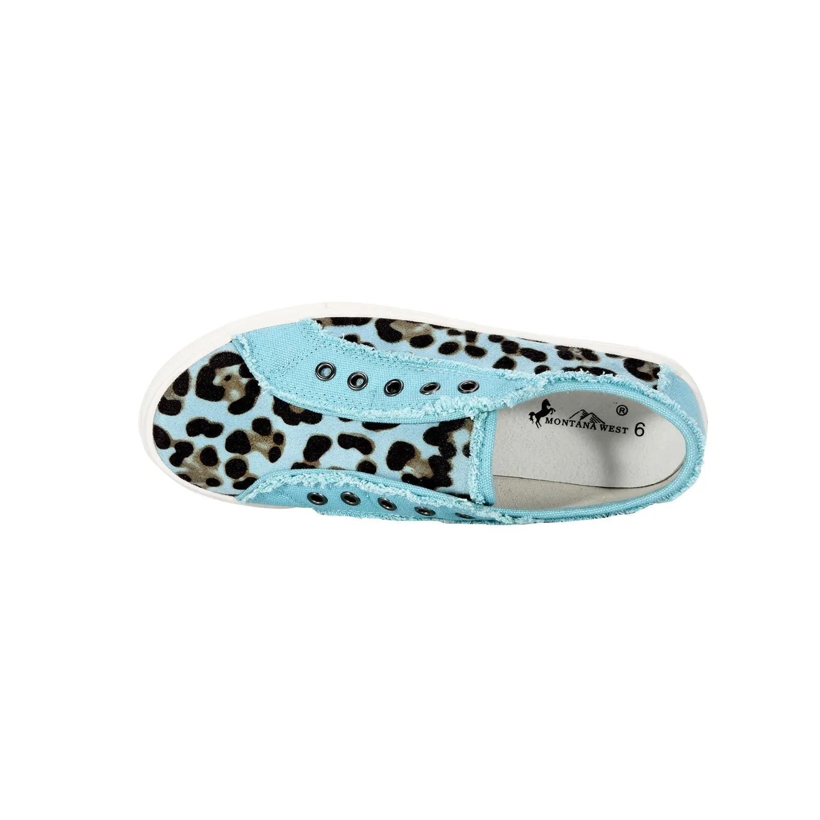 900-S002 Montana West Leopard Hair-On Canvas Shoes - By Case (12 Paris/Case)