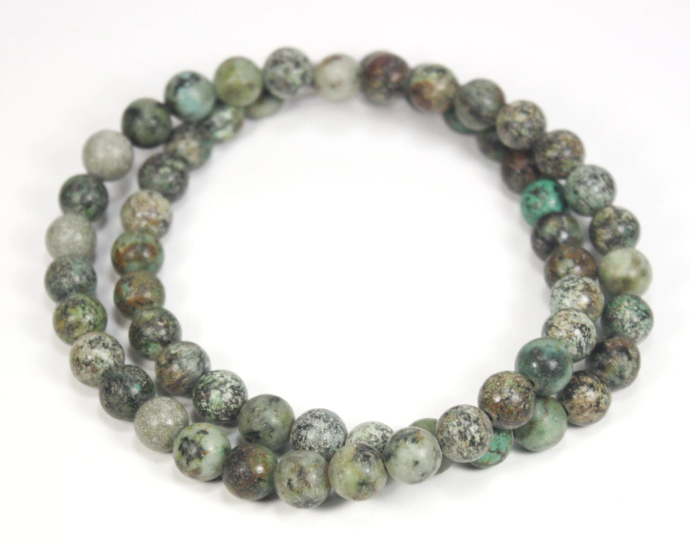 African Turquoise Necklace (8mm Medium Beads)