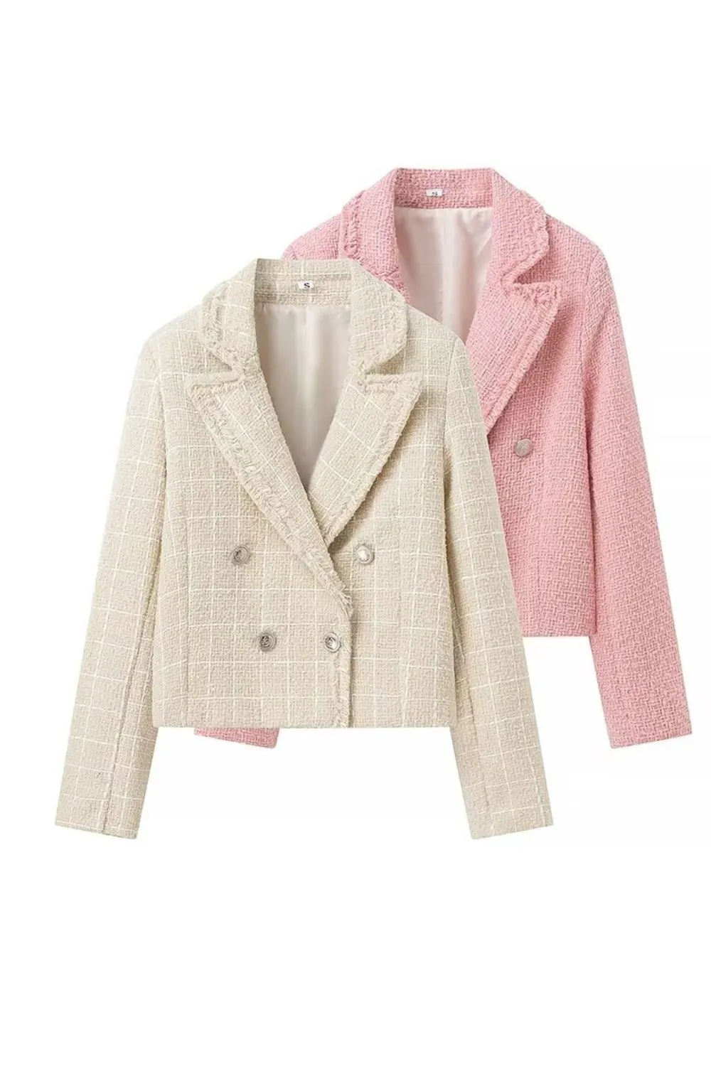 'Aria' Chic Casual Tweed Short Jacket