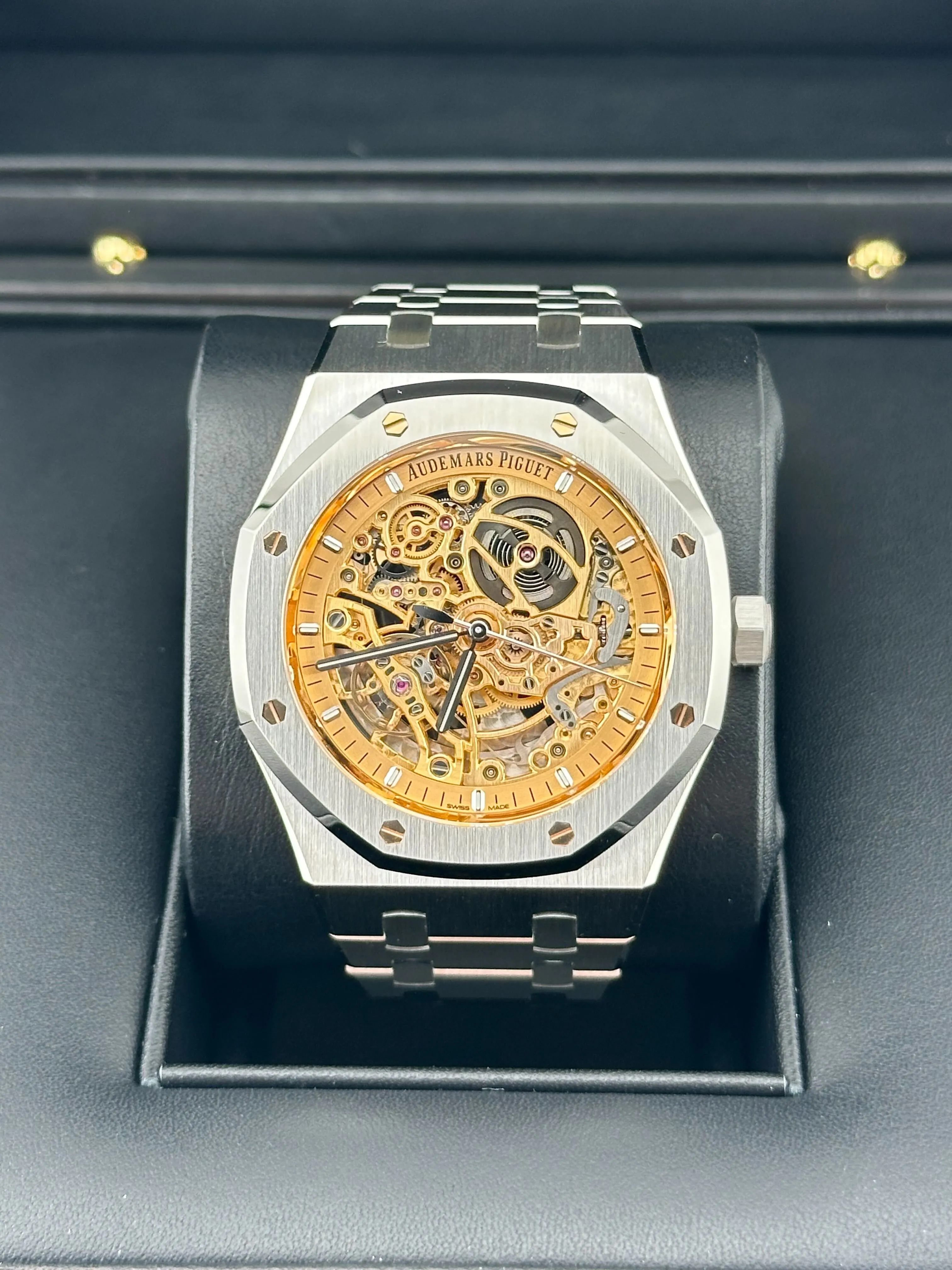 Audemars Piguet Royal Oak 15407ST.OO.1220ST.02 Double Balance Wheel Openworked Stainless Steel Pink Gold-Toned Dial (2024)