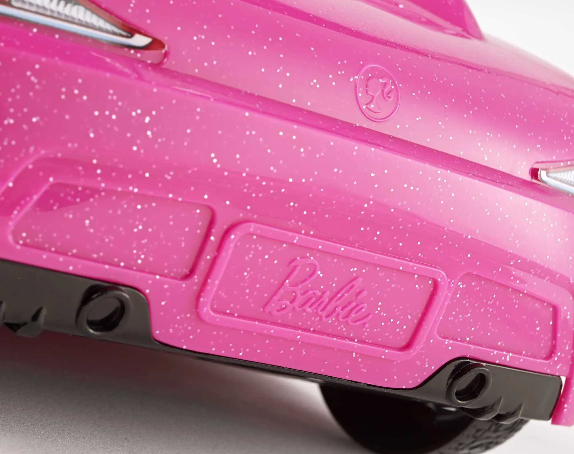 Barbie Doll & Car Playset, Sparkly Pink 2-Seater Toy Convertible With Glam Details & Fashion Doll