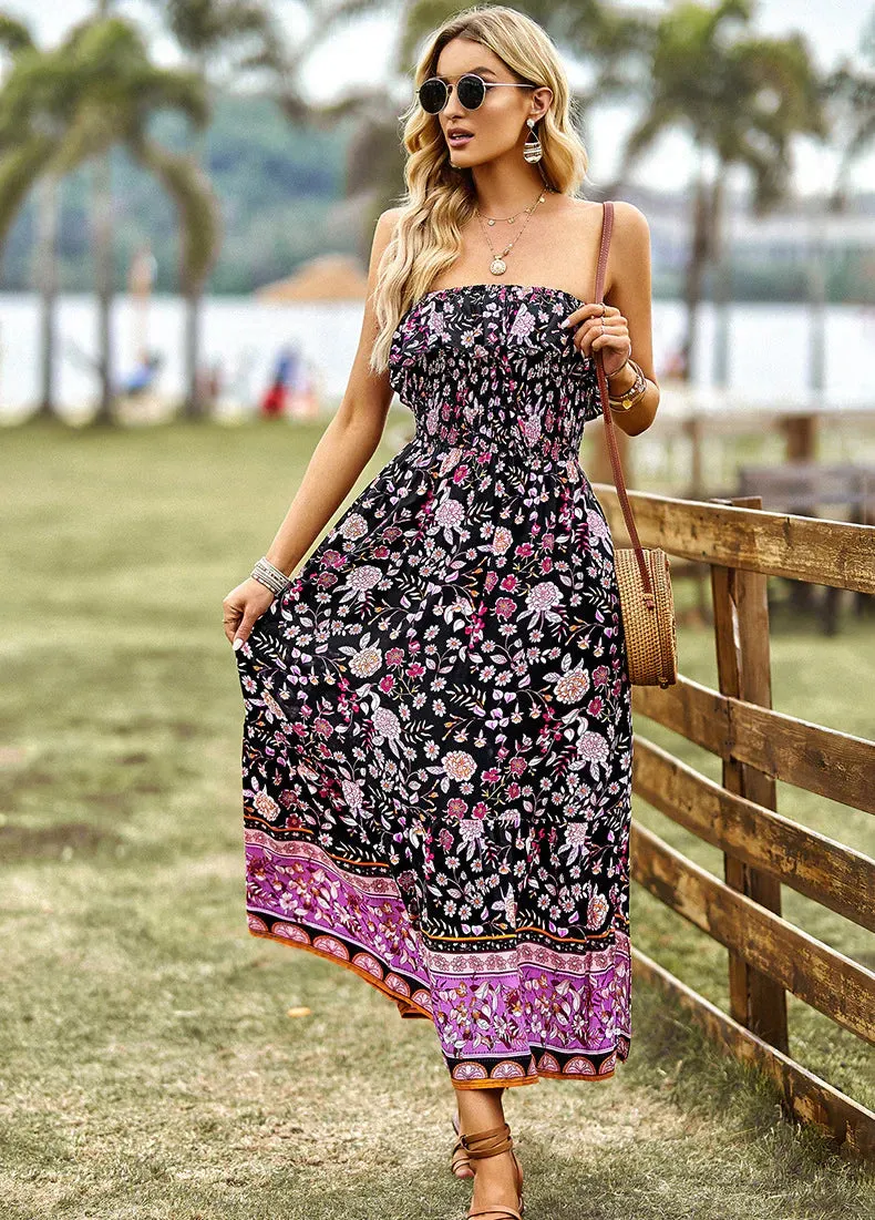 BerryBetty - Bohemian Holiday Style Split Dress