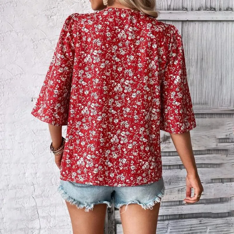 BerryBetty - Casual Loose Floral Blouse