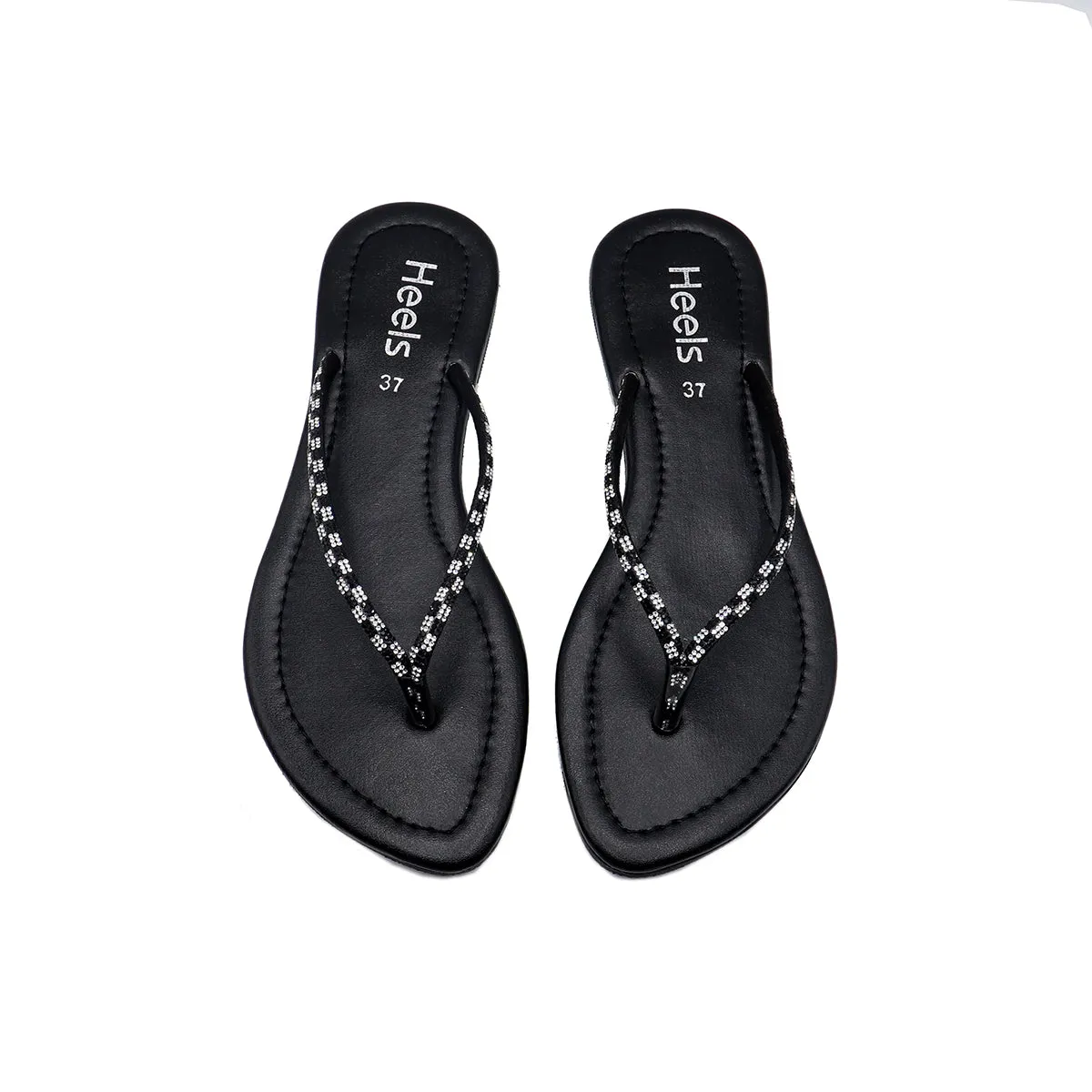 Black Casual Chappal 000381