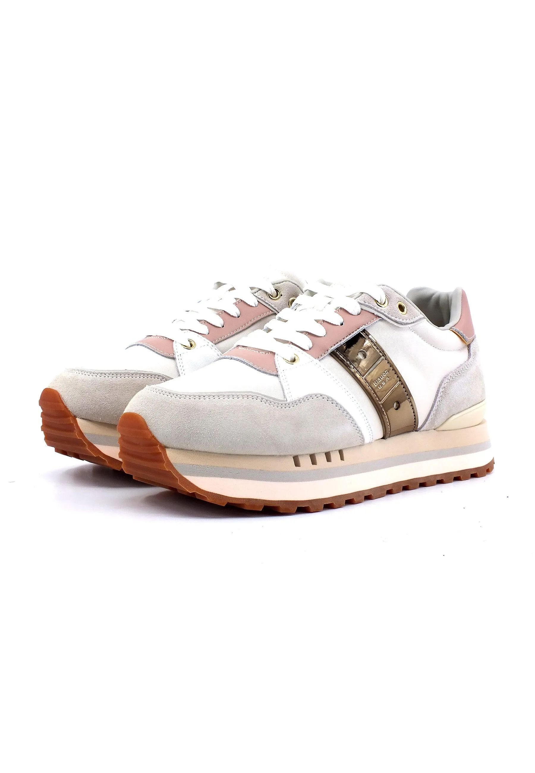 BLAUER Epss01 Sneaker Donna White Nude F3EPPS01