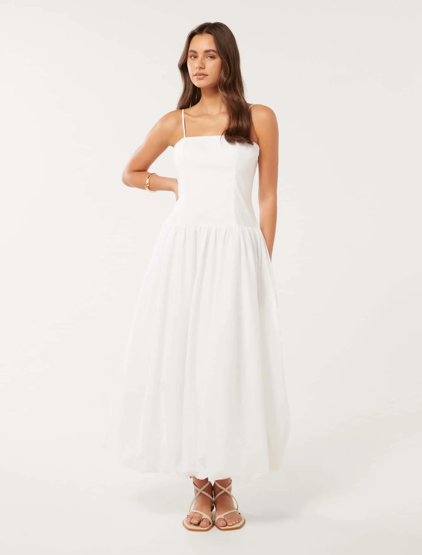 Camila Bubble Hem Midi Dress