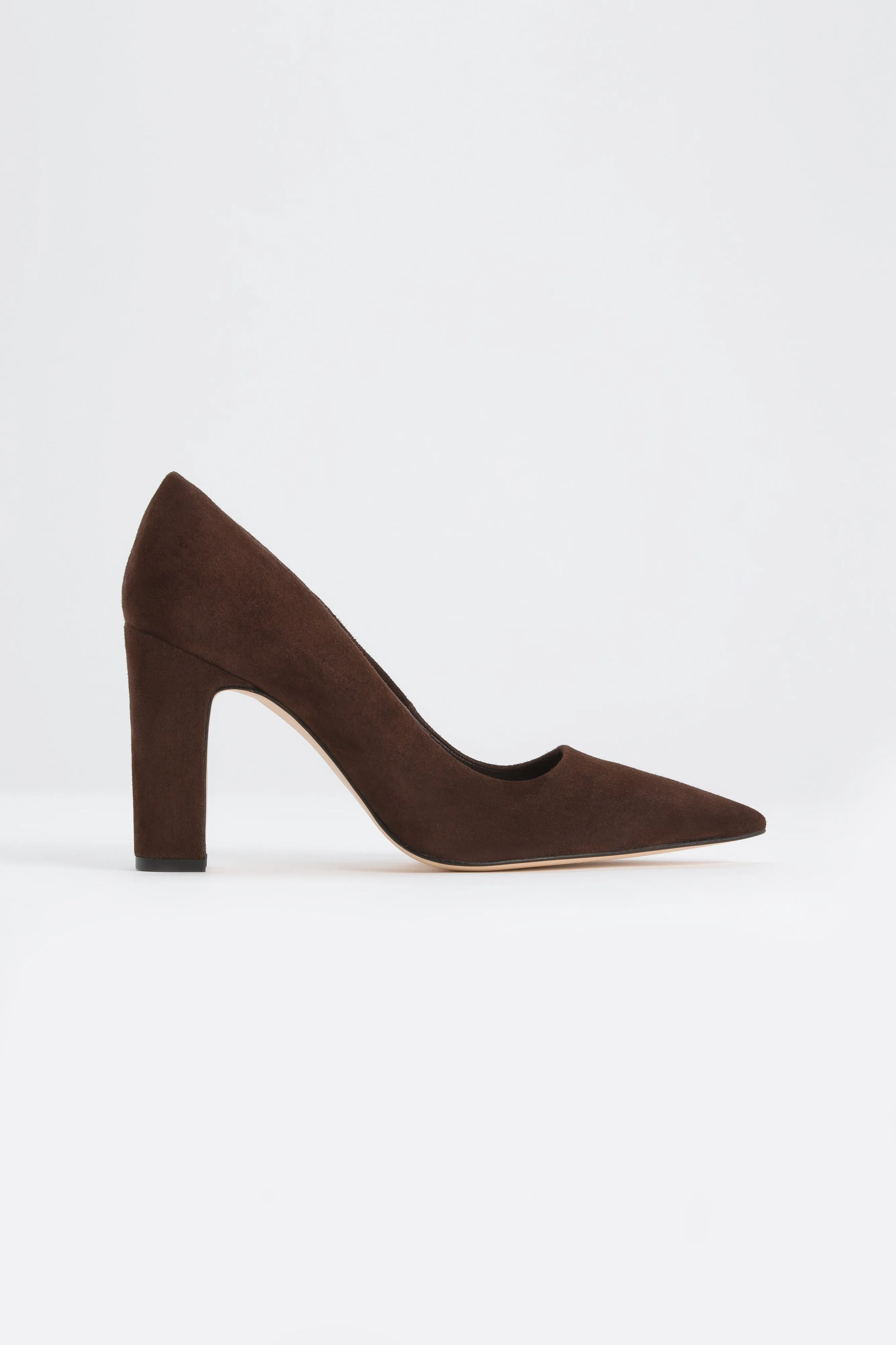 CHUNKY PUMP | SUEDE CHOC BROWN002