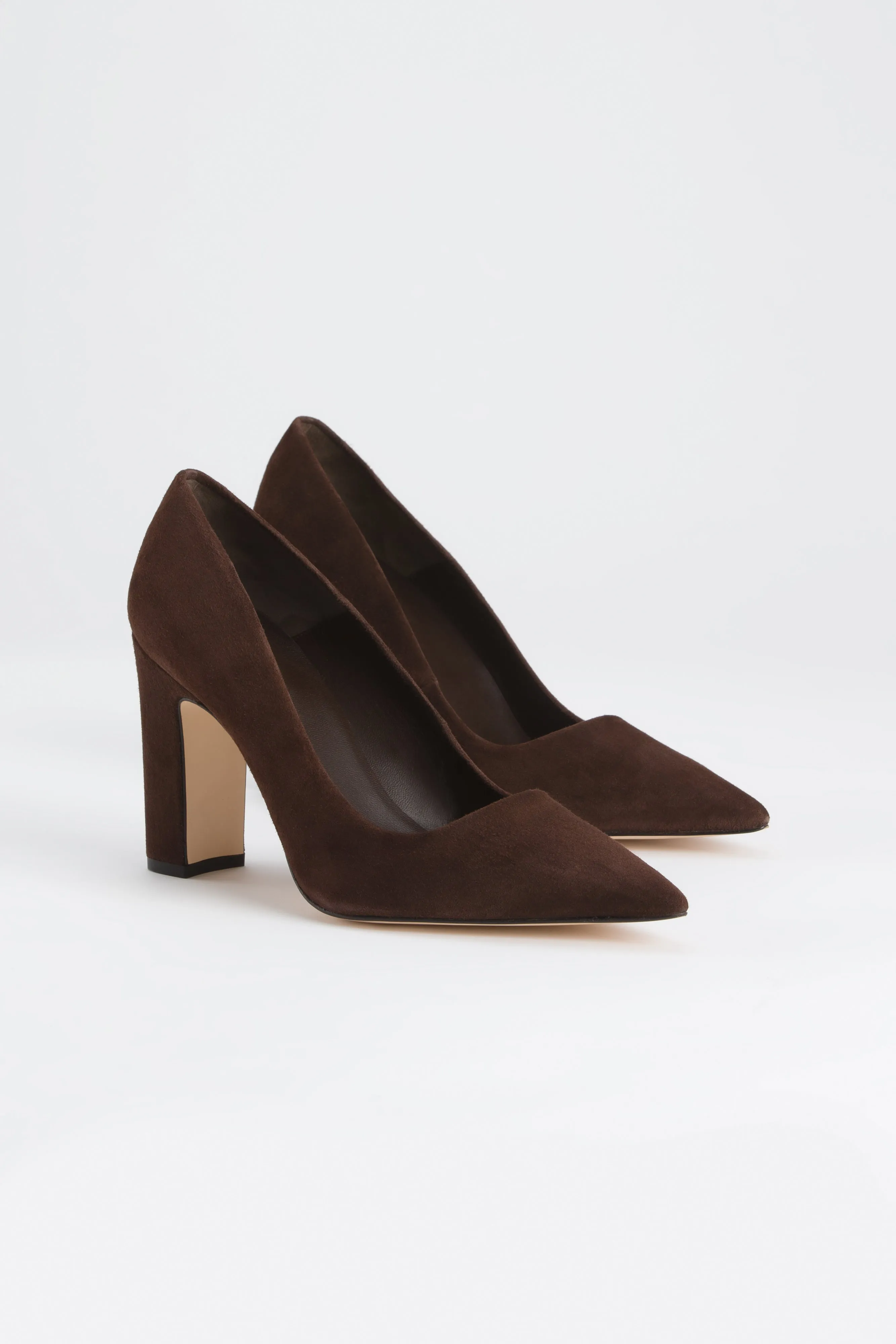 CHUNKY PUMP | SUEDE CHOC BROWN002