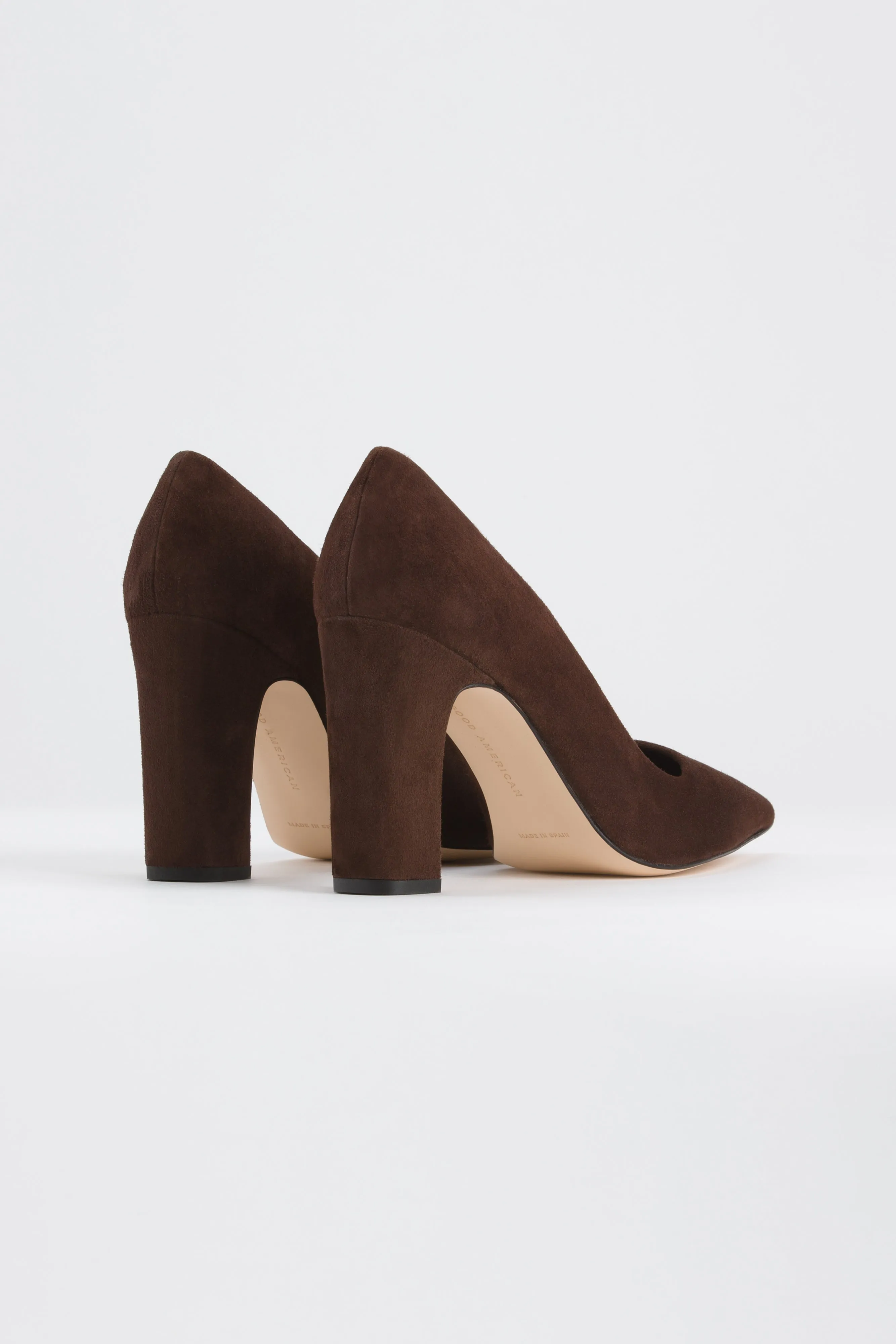 CHUNKY PUMP | SUEDE CHOC BROWN002