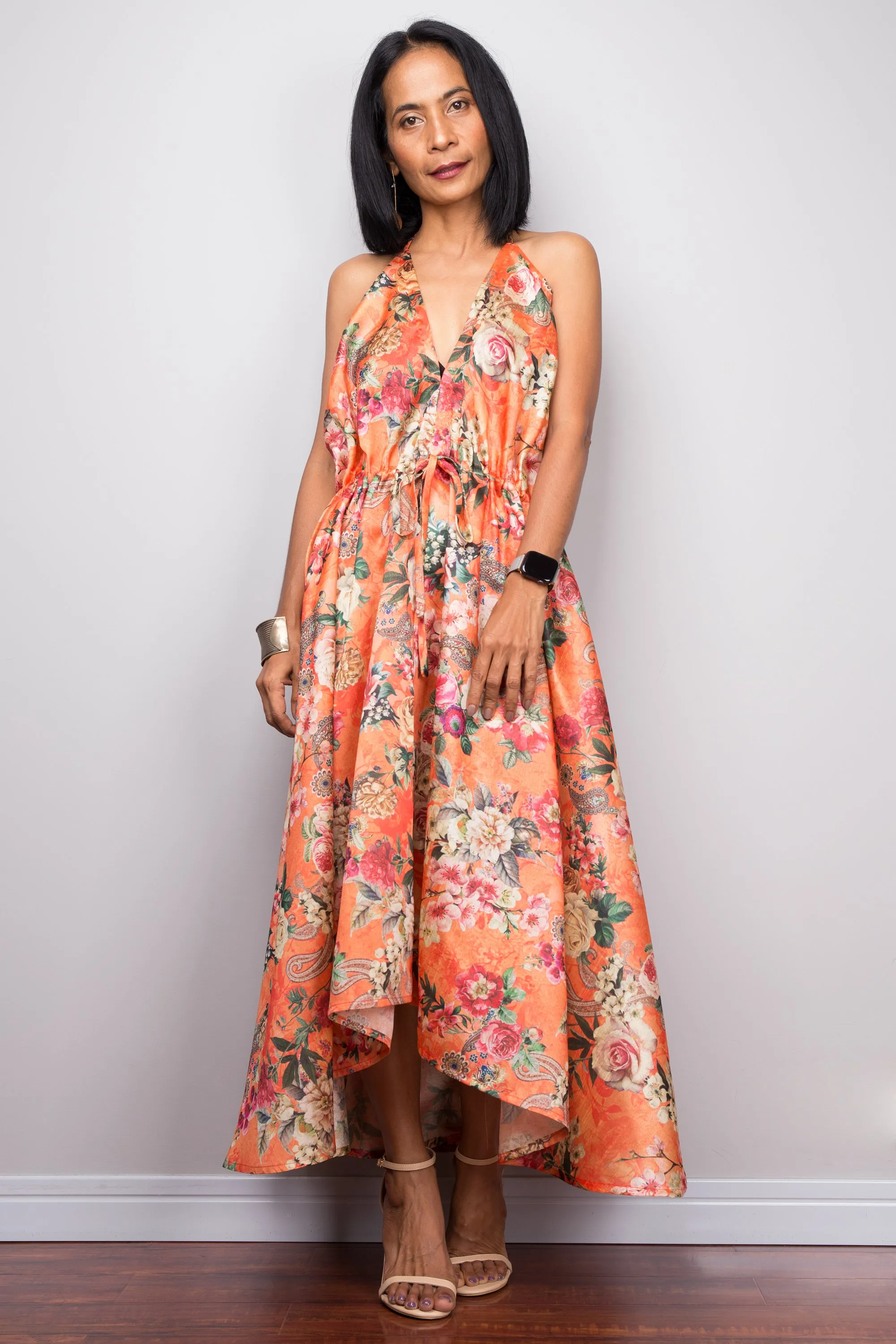 Floral halter dress