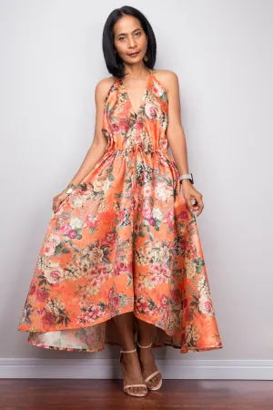 Floral halter dress