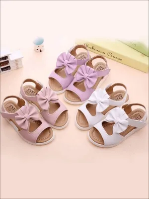 Girls Summer Bow Tie Sandals By Liv and Mia