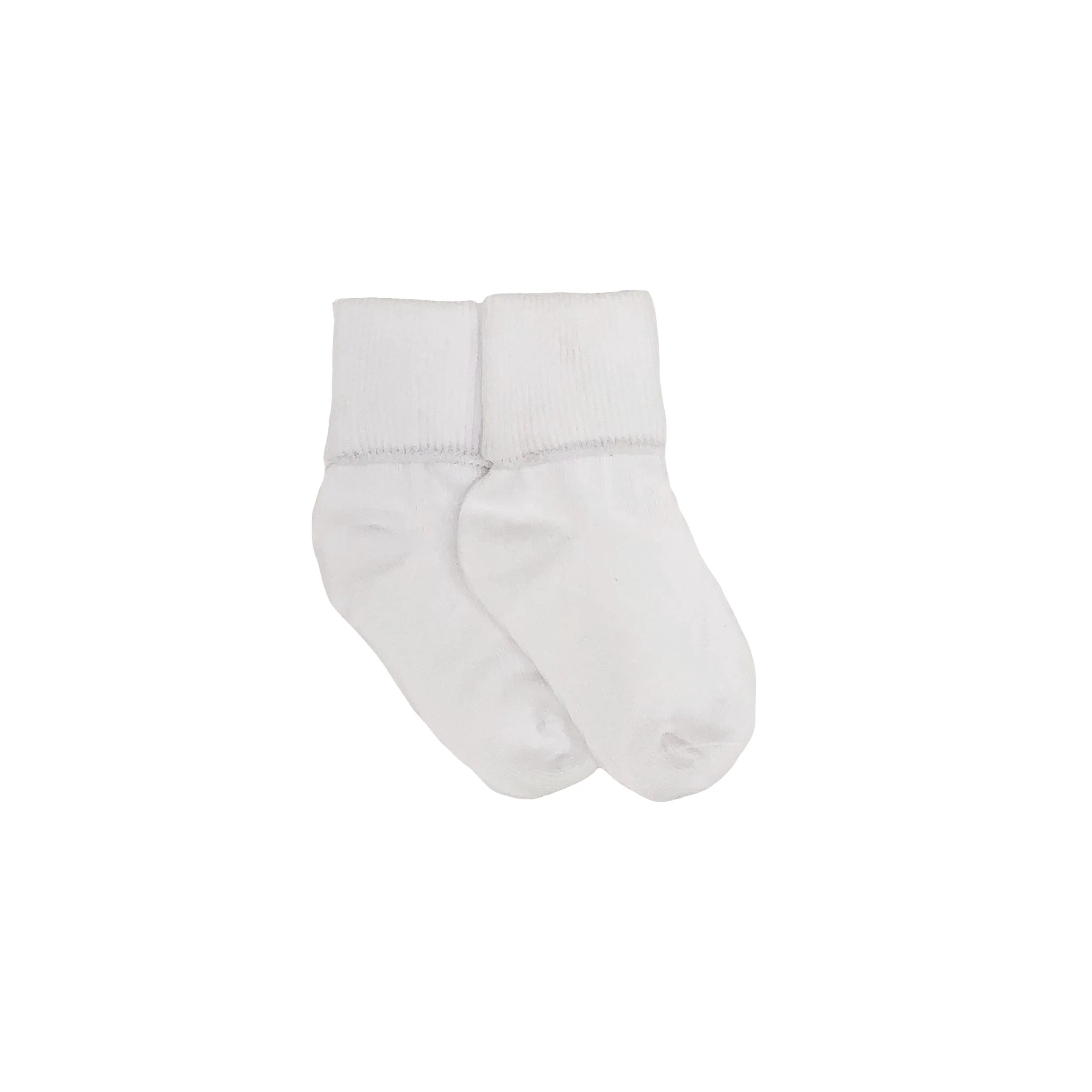 Jefferies Turn Cuff Socks - White