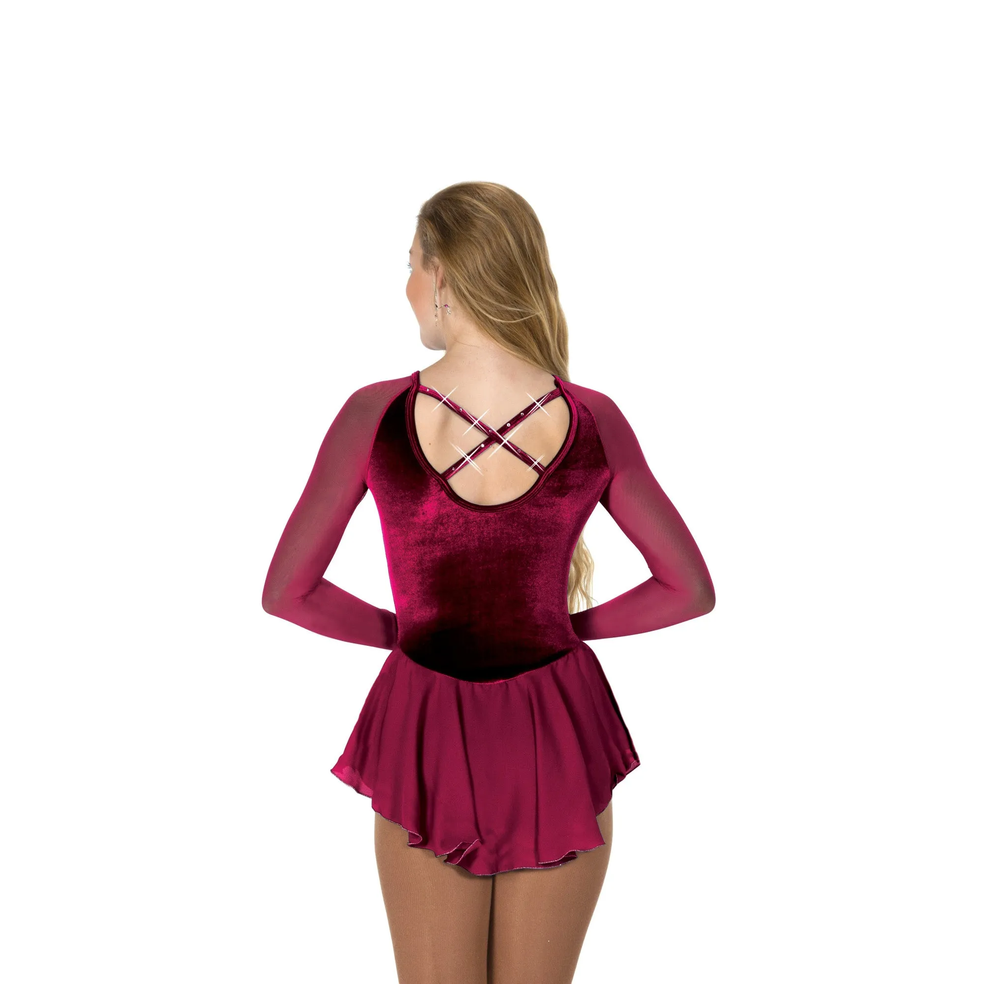 Jerry's 277 Diamante Wine Skating Dress