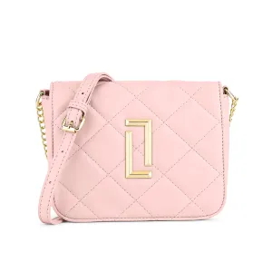 Lavie Luxe Light Pink Small Women's Carol Flap Sling Bag