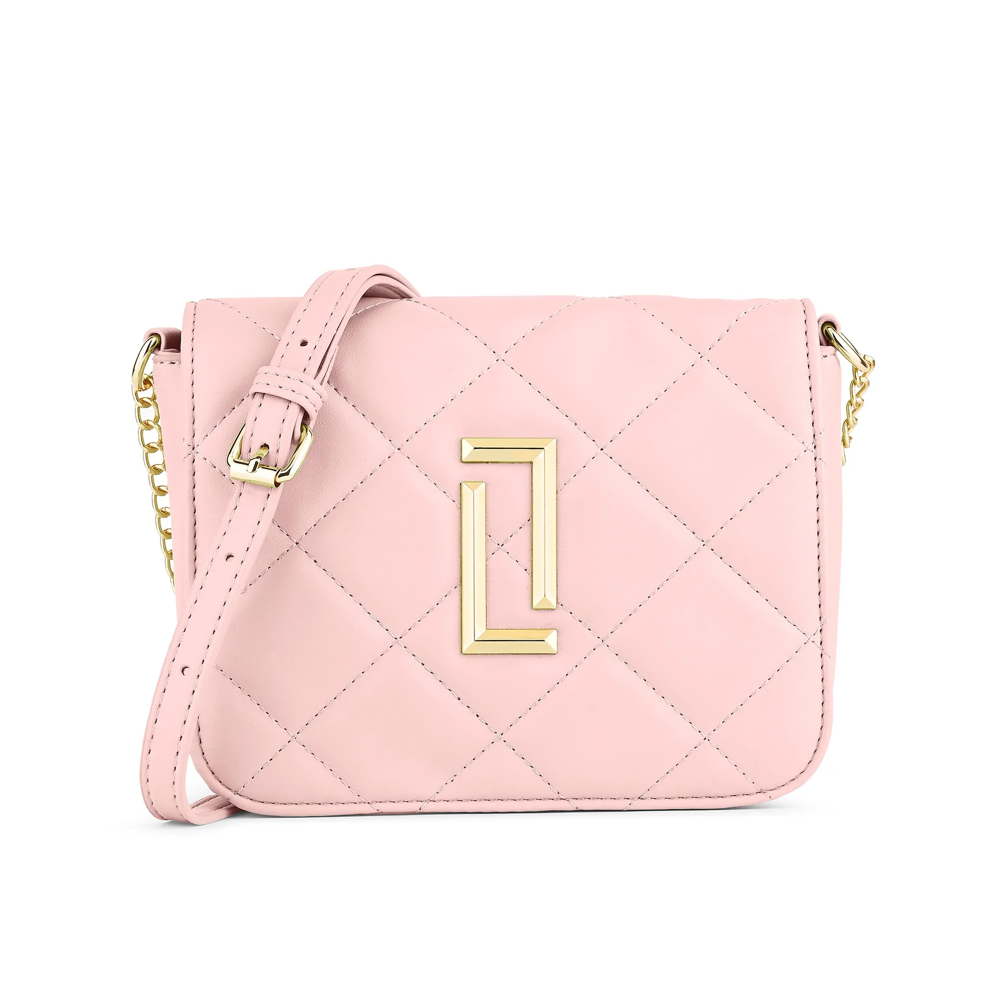 Lavie Luxe Light Pink Small Women's Carol Flap Sling Bag