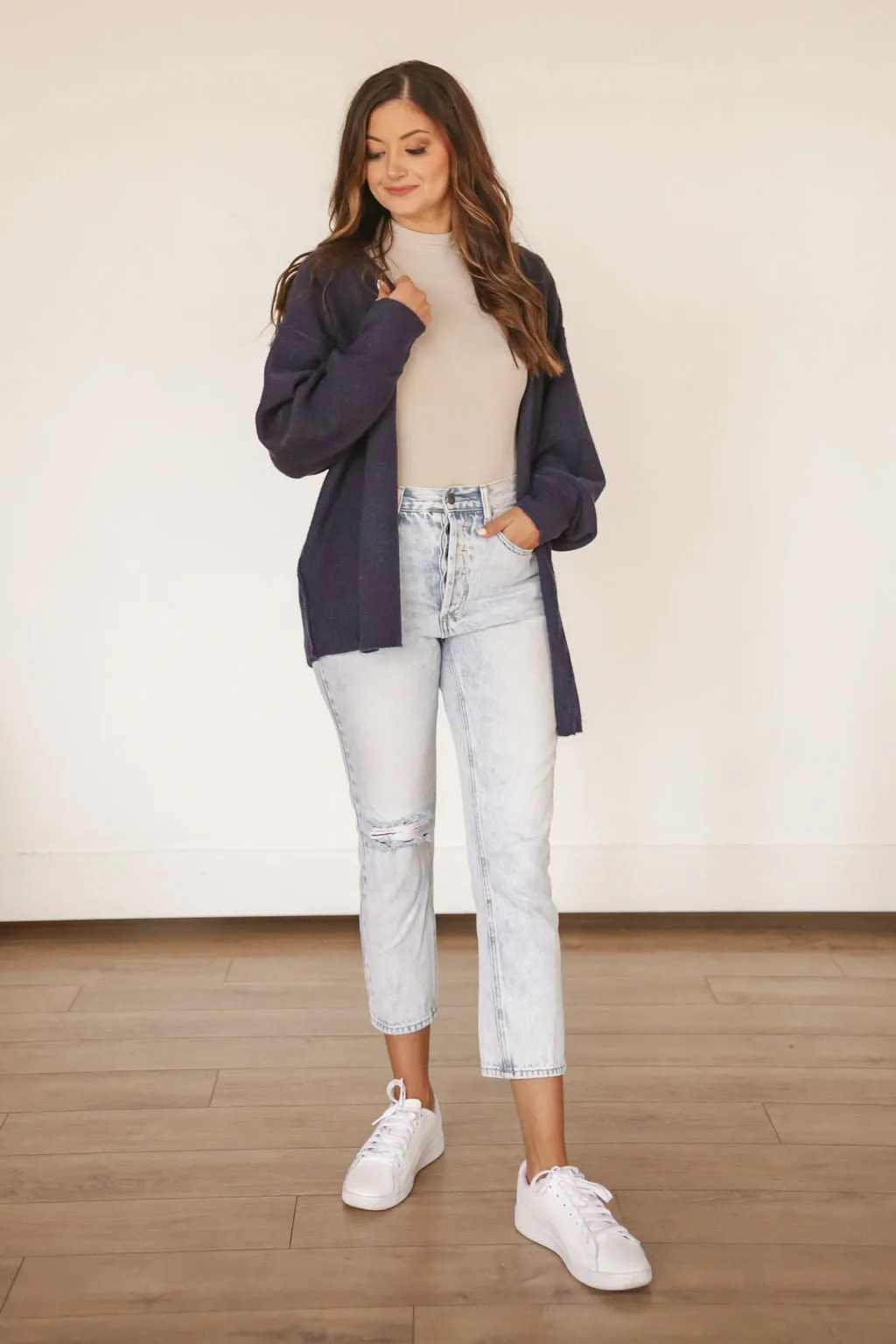 Layer Me Oversized Cardigan (NAVY)