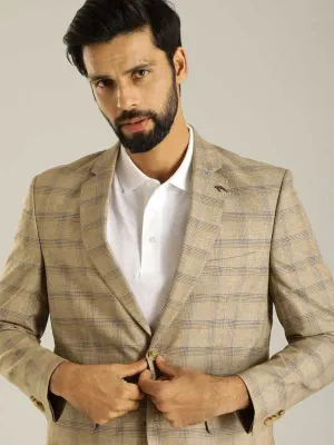 Men Full Sleeve Checked Casual Blazer