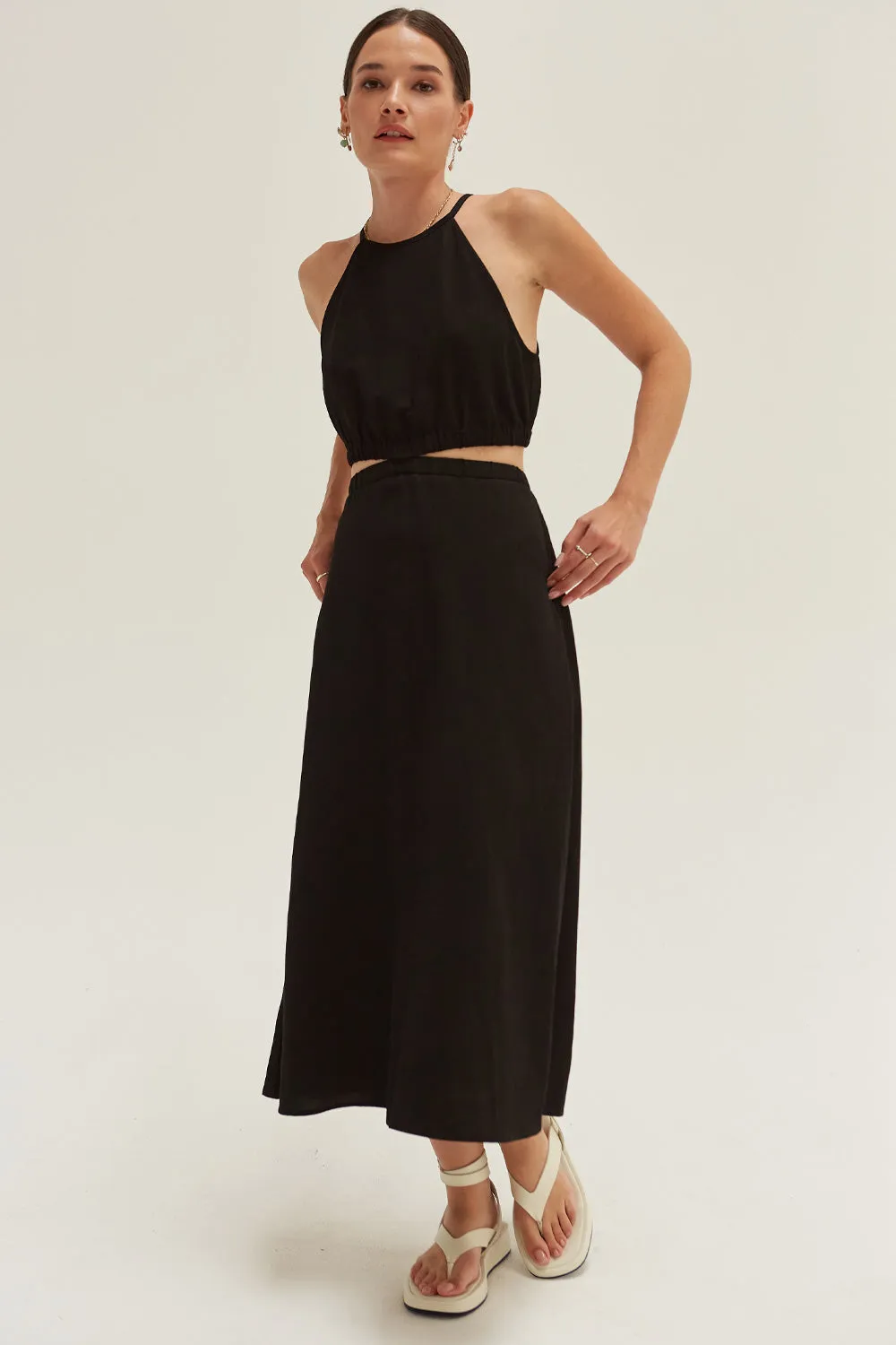 Montana Halter Neck Two Piece Midi Dress