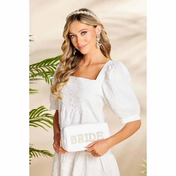 Mudpie Barbara White Tiered Dress