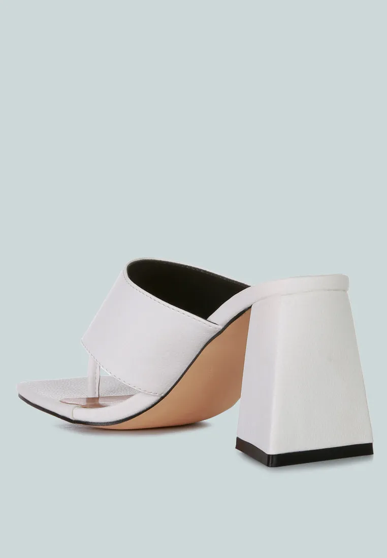 Muse Me Triangular Block Heel Thong Sandals