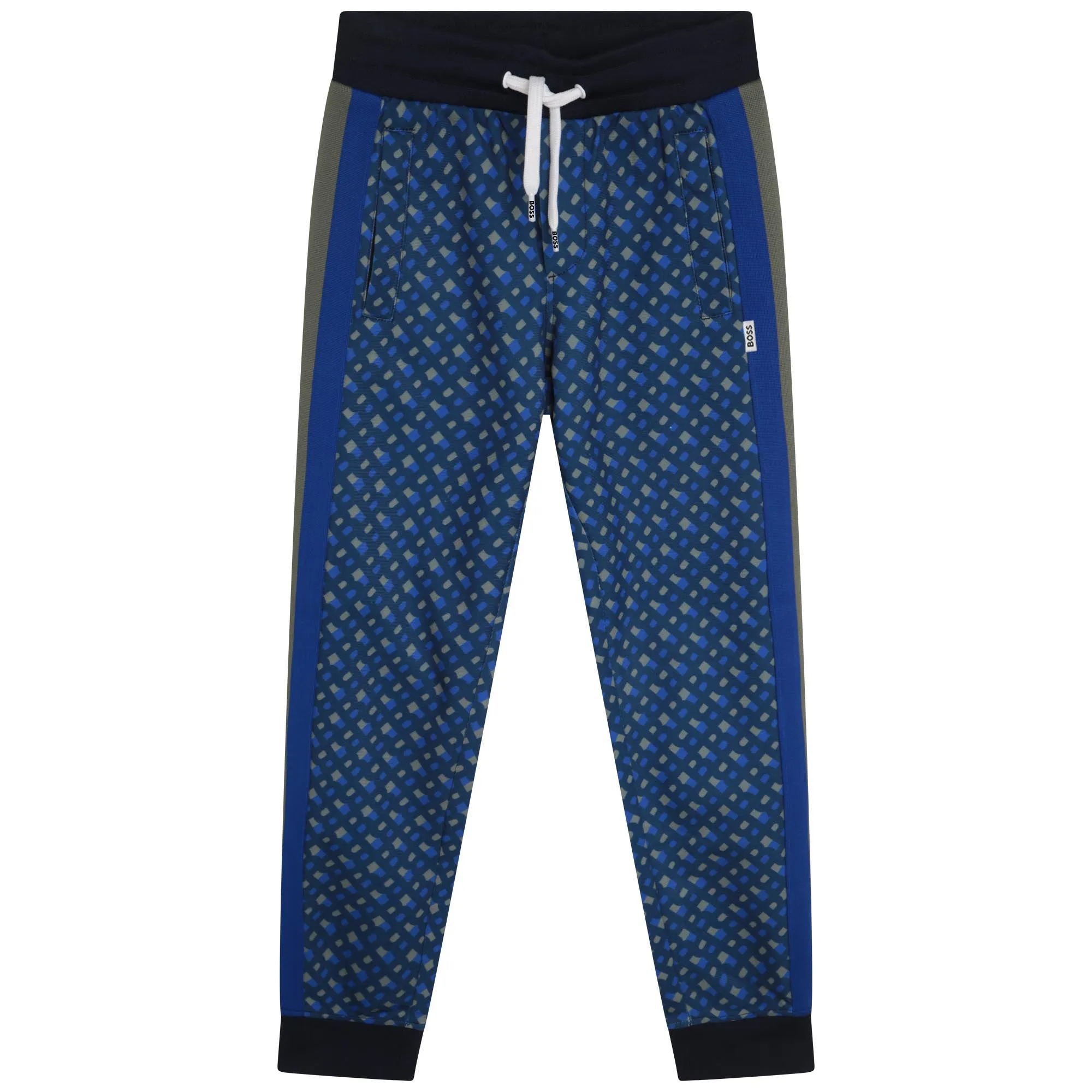 Navy Monogram Logo Jogging Pants