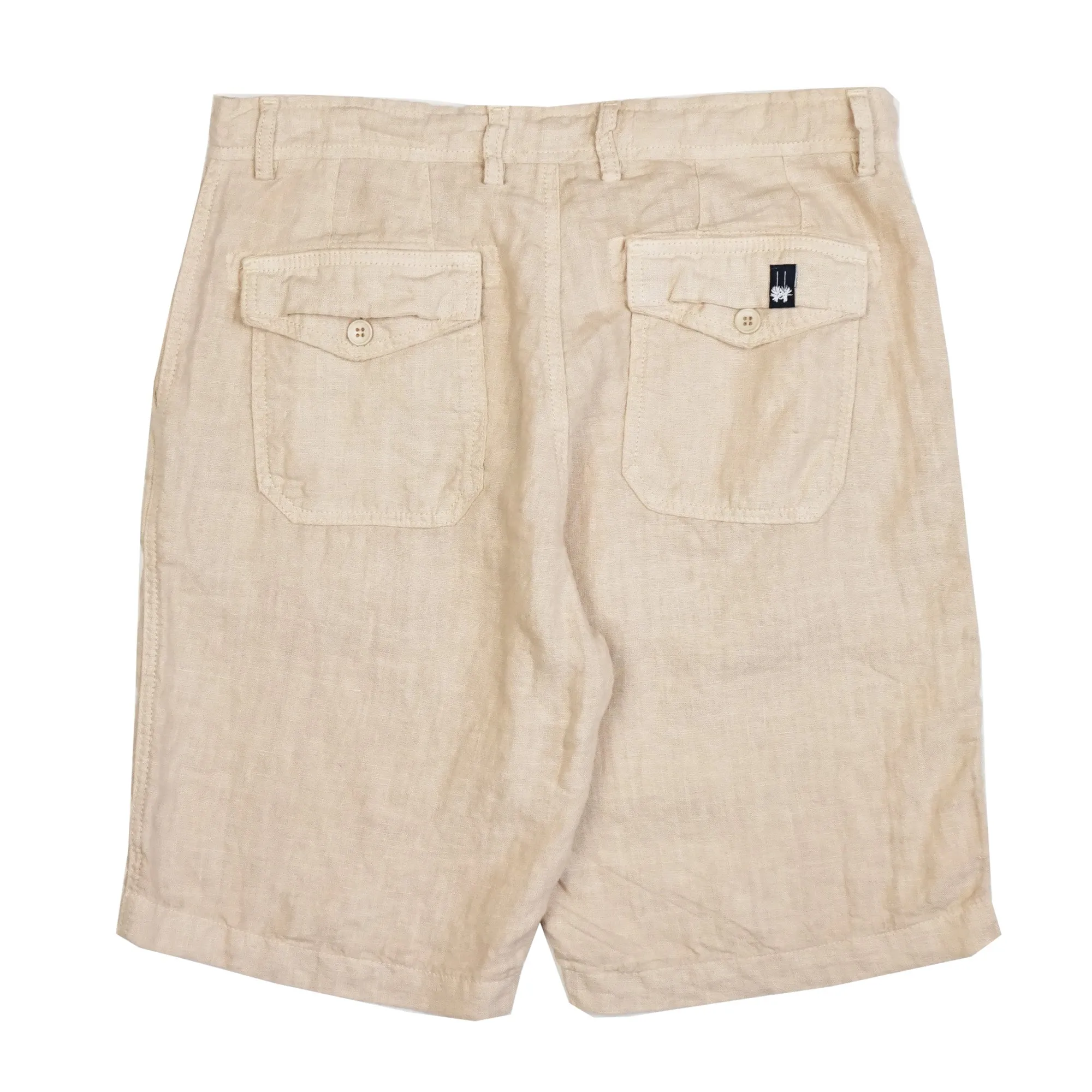 Palm Springs Beige Linen Shorts