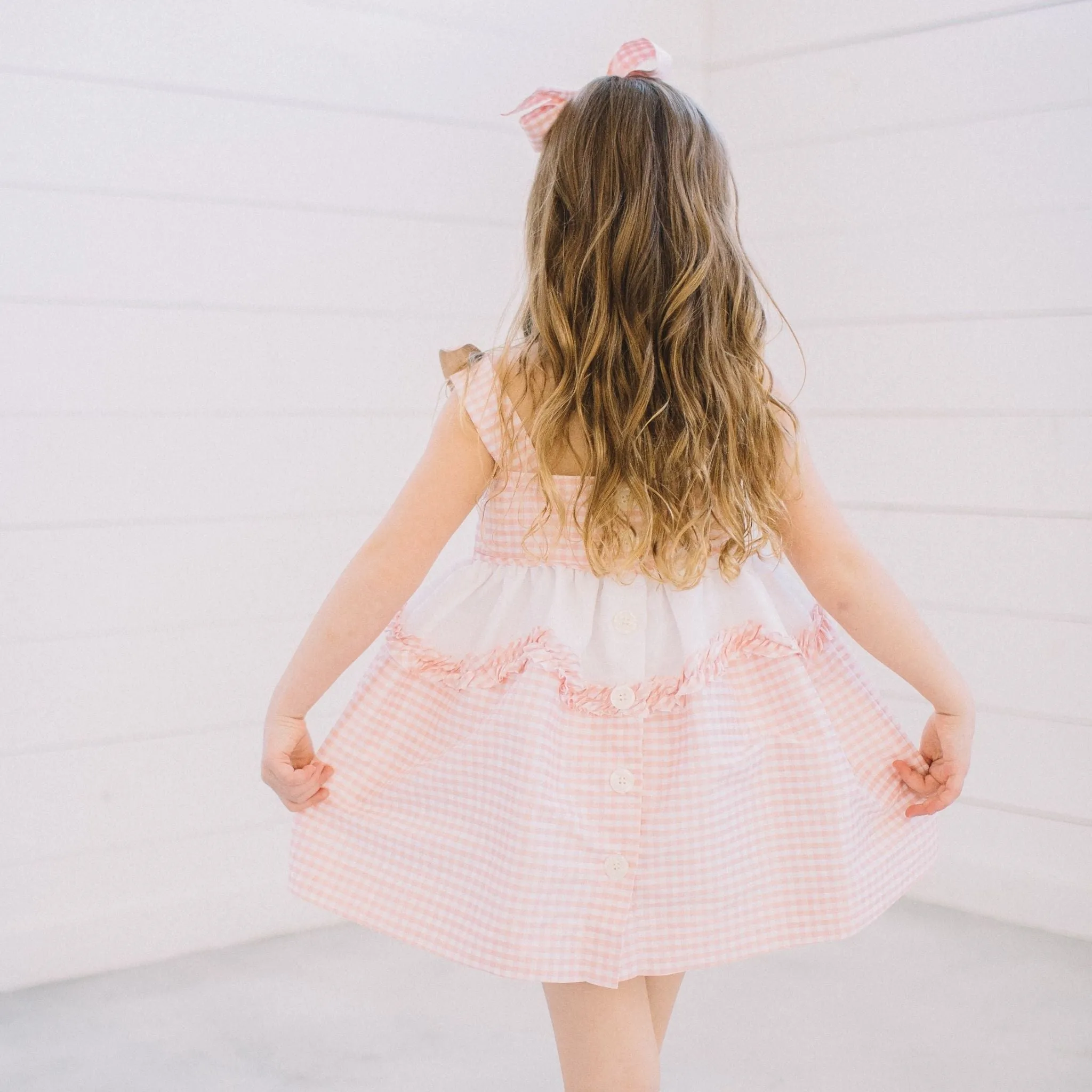 Pink Gingham Bunny Love Dress: Sizes 12M, 2T, 3T only