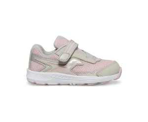 Saucony Toddler Girls Ride 10 Jr. Velcro Sneaker Blush