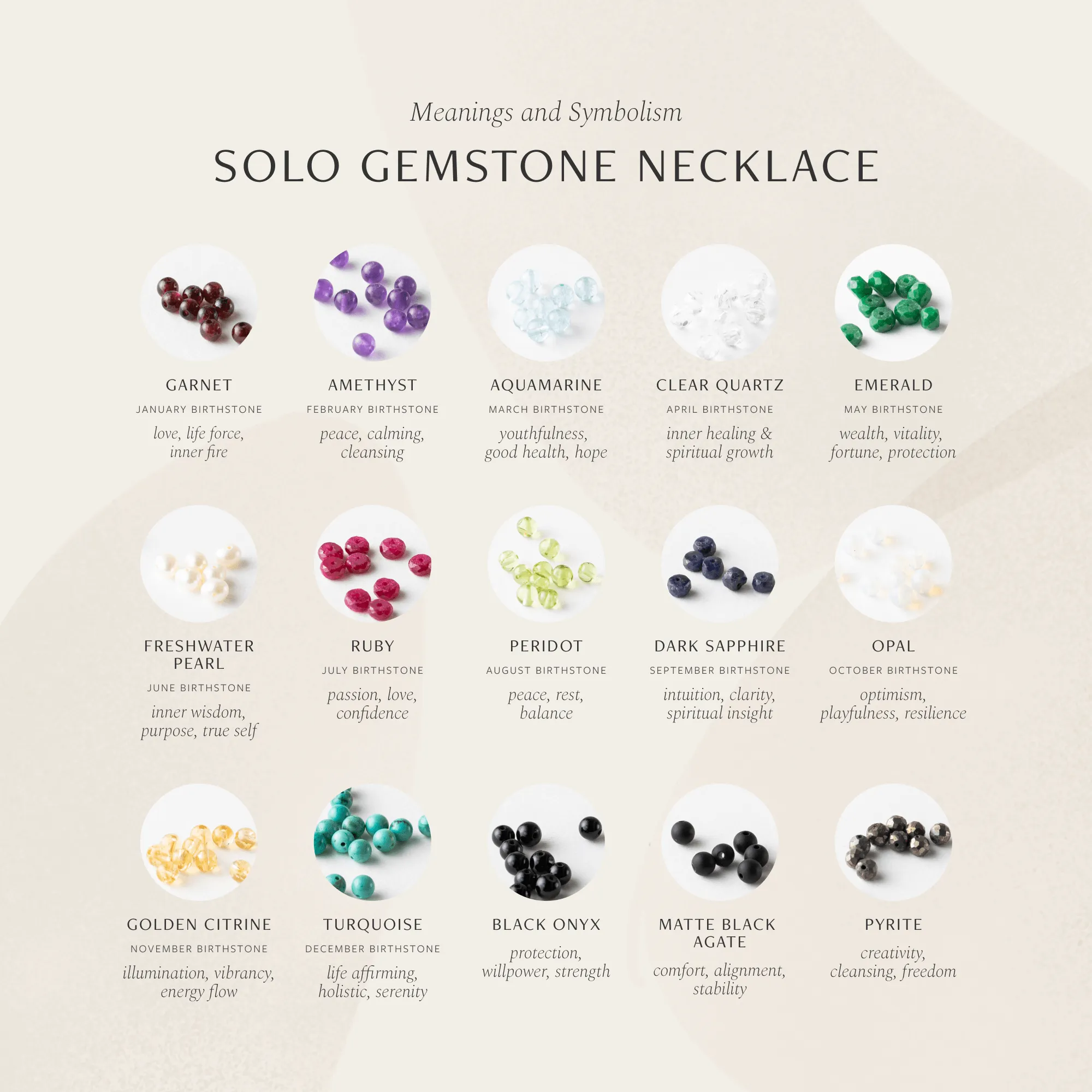 Solo Gemstone Necklace