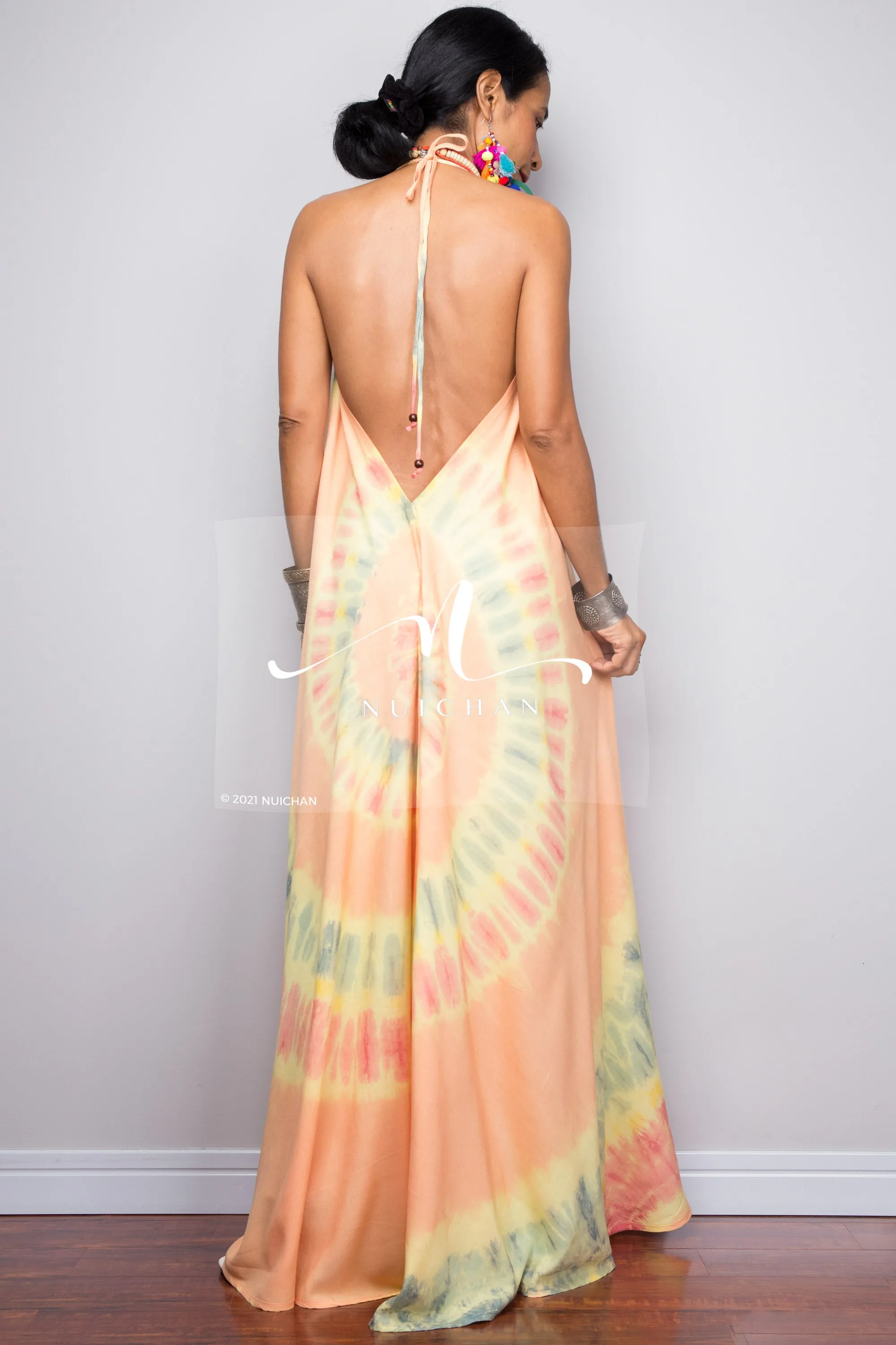 Tie dye beach dress