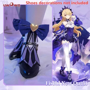 Uwowo Genshin Impact: Fischl Amy Gothic Electro New Outfit Shoes Fischl Shoes