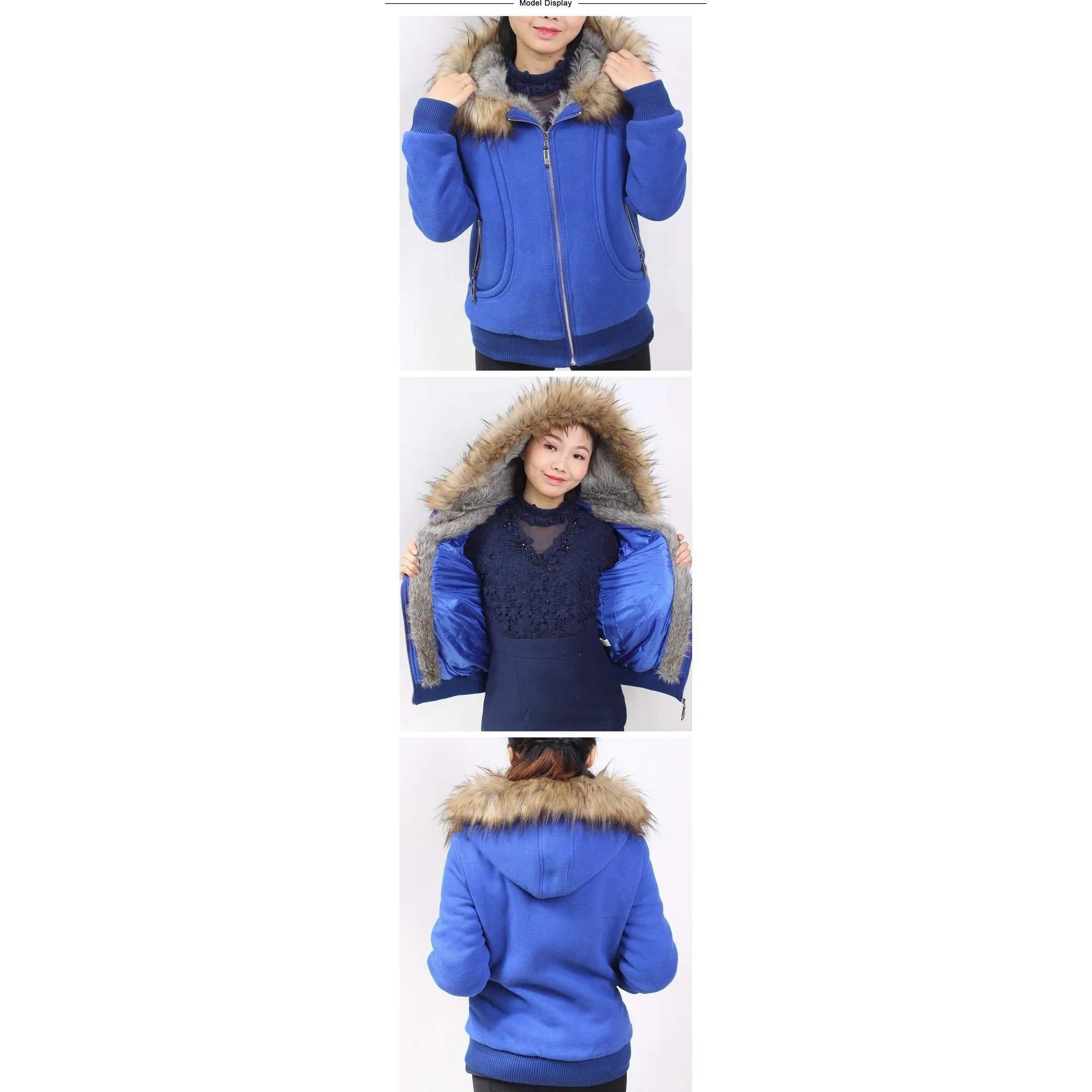 Womens Fur Coat Outdoor Thick Jacket