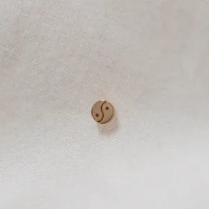 Yin Yang Stud Earring - Solid 14kt